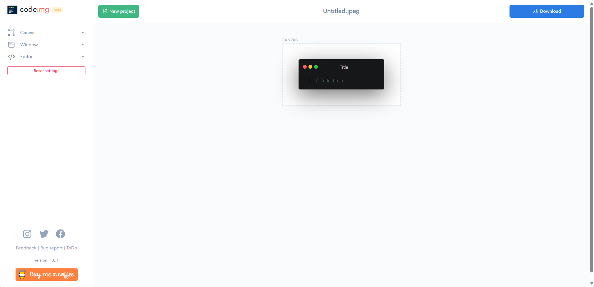 Codeimg：将你的代码转换成漂亮的图片，支持多种编程语言和主题样式，方便分享和展示代码