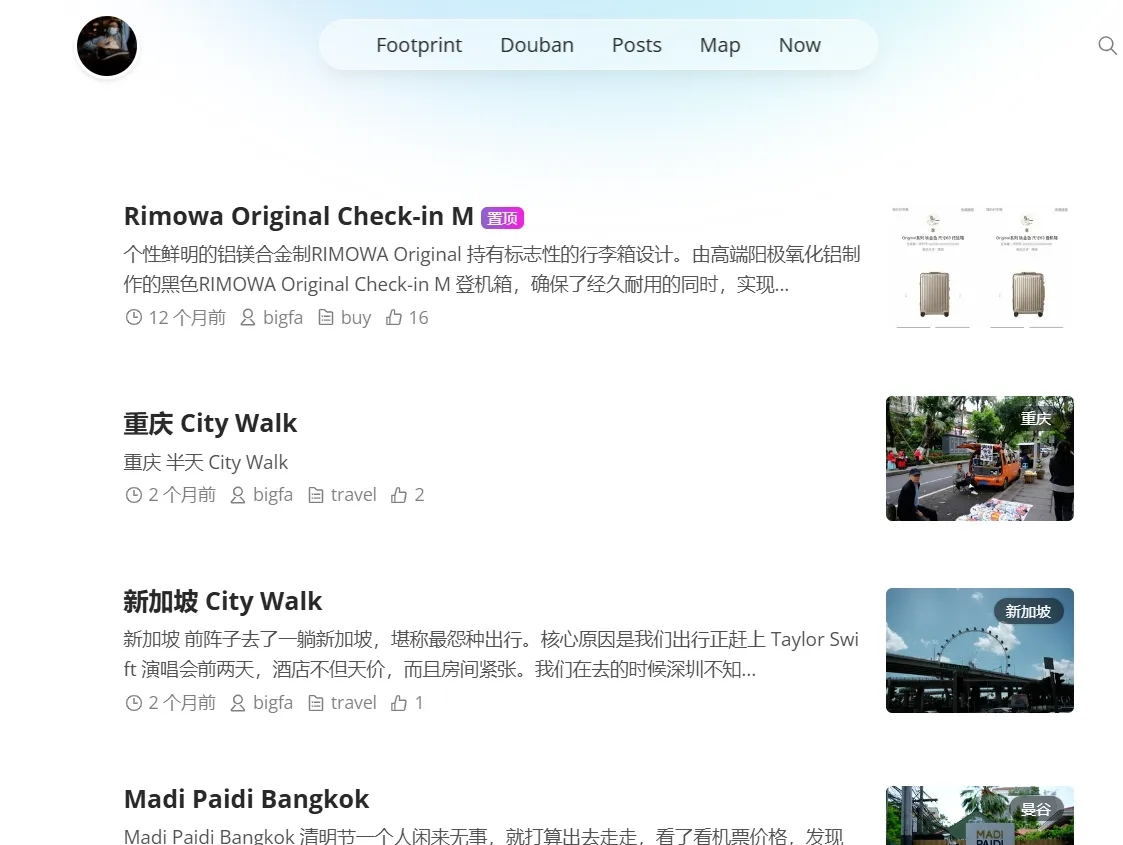 Farallon – 简洁精致的中文WordPress单栏个人博客主题 - 狐狸资源网